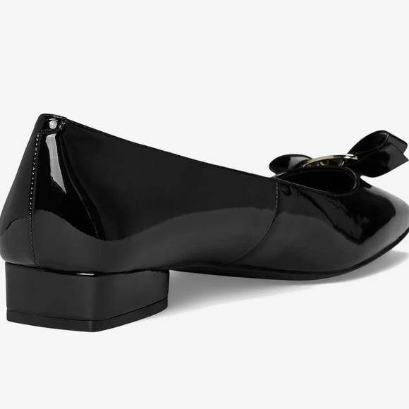 Anne Klein Glossy Black Heels with Silver Accent - Picture 4 of 12